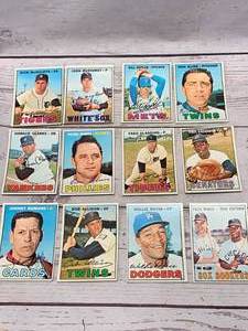 Lot of 12 Baseball Cards from 1967 (great shape)