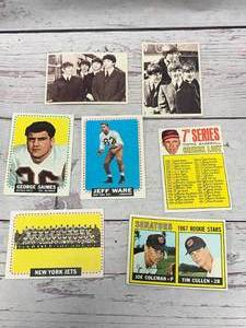 Vintage Baseball, Football, Beatles Cards