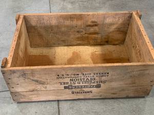 Vintage Sheffield Fastener Wood Crate 15 x 24