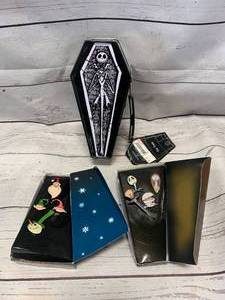 Nightmare Before Christmas Tin Box & 2 Sets of Pins