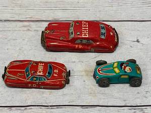 Lot of 3 1950s Japanese Tin Car Toys