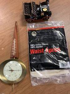 TII Wayzata Minnesota Bank, Vintage Barometer, Nail Apron