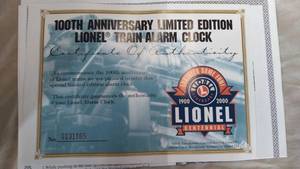 Lionel alarm clock