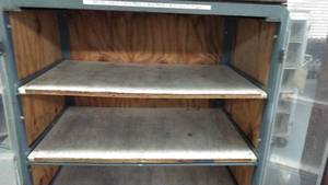 Large storage shelf with rollers