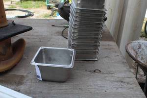 lot 464 image: Lot of (15) Stainless Steel Pans