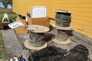 lot 494 image: Lot of (3) Coaxial Cable Partial Spools