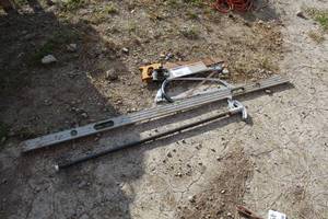 lot 502 image: Lot of (6) Hand Saws (4), 6 Level, Pipe Bender
