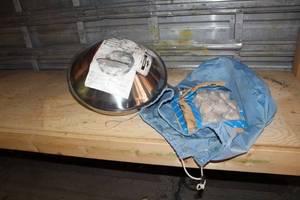 lot 596 image: Magma Marine Grill, Grill Shore Stand, Special Briquettes, Carry Bag