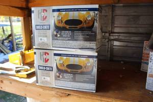 lot 574 image: Lot of (2 Boxes) H&C Shield-Crete Water-Based Epoxy Garage Floor Coating 115.2oz.