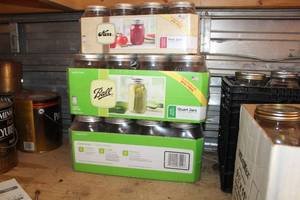 lot 601 image: Lot of (3 Cases) Kerr Pint Jars, Ball Quart Jars