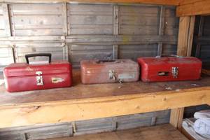 lot 581 image: Lot of (3) Metal Toolboxes