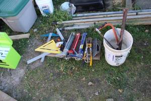 lot 541 image: Square, T-Square, Caulk Guns, Bolt Cutters, Tree Saw, and more