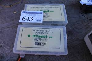 lot 643 image: Lot of (2) Metric Hex Head Cap Screw Kit, Metric Pan Head Machine Screw Kit