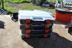 lot 639 image: Lot of (2) HDX Interlocking Organizers 2-Pack
