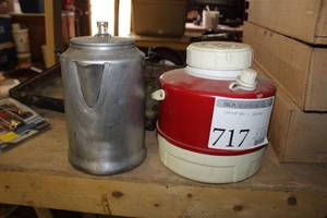 lot 717 image: Metal Coffee Pot, Thermos