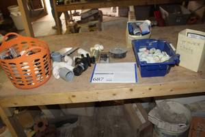 lot 687 image: PVC Pipe Elbows, Joints, Sprayer Parts