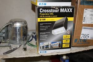 lot 705 image: Lot of (2) Eaton Crosstour MAXX 81W LED Wall Lights