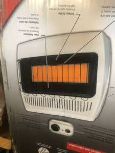 lot 104 image: Dyna-Glo 30,000 BTU Natural Gas Infrared Natural Gas Wall Heater in good conditions
