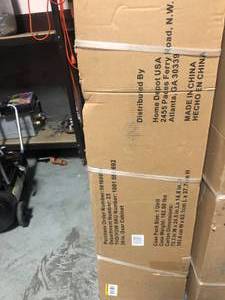 lot 105 image: 36 in. W x 72 in. H x 24 in. D Steel Garage Gear Cabinet by Husky not used