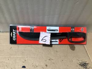 lot 6 image: F1400 14 in. Full-Tang Stainless Steel Machete with Nylon Sheath in good condition