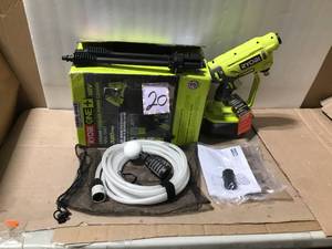 lot 20 image: RYOBI ONE 18-Volt 320 PSI 0.8 GPM Cold Water Cordless Power Cleaner (Tool Only)r Cleaner (Tool Only) in good condition