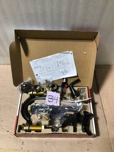 lot 34 image: Ladera 8 in. Widespread 2-Handle Bathroom Faucet in Matte Black by Pfister Matte Black by Pfister&nbspcostumer return looks in good condition