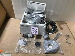 lot 36 image: Linden In2ition 1-Handle Shower Only Faucet Trim Kit in Chrome (Valve Not Included) in good condition