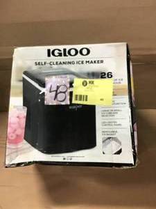 lot 48 image: IGLOO 26 lb. Portable No Handle Ice Maker in Black in good condition