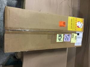 lot 53 image: 2-Handle Freestanding Floor Mount Roman Tub Faucet Bathtub Filler with Hand Shower in Matte Black in good condition