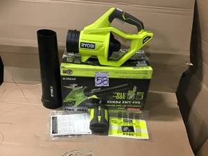 lot 58 image: 110 MPH 500 CFM Variable-Speed 40-Volt Lithium-Ion Cordless Battery Jet Fan Leaf Blower (Tool Only) in good condition