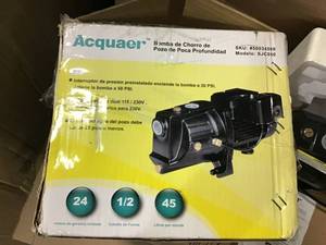 lot 70 image: 12 HP Dual Voltage Cast Iron Shallow Well Jet Pump in good condition