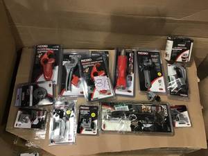 lot 81 image: MIX LOT OF  Ridgid 41608 Tailpiece Extension Cutter, 1-14-Inch, Red & MISC.