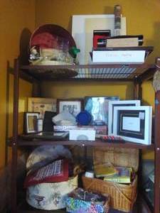 lot 72 image: Contents of Craft Shelf