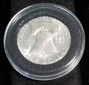 lot 04 image: 1963 FRANKLIN HALF DOLLAR BU IN AIRTITE