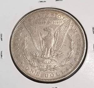 lot 13 image: 1887 MORGAN SILVER DOLLAR AU55
