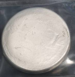 lot 26 image: 5 TROY OZ. .999 FINE SILVER BISON COVID-19 HAND POURED ROUND