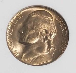 lot 28 image: 1950-D JEFFERSON NICKEL MS65 5FS KEY DATE COIN