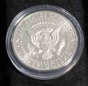 lot 41 image: 1964 PROOF KENNEDY SILVER HALF DOLLAR IN AIRTITE