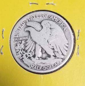 lot 45 image: 1918-S WALKING LIBERTY HALF DOLLAR