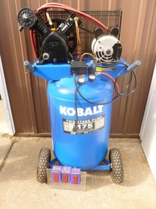 Kobalt 30 gal 120240 Air compressor. Currently wired for 120 now. Nearly new. Tested & works. As shown.