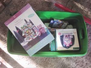 lot 119 image: Tote FULL of Department 56 Items