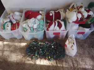 lot 121 image: Four Totes FULL of Holiday Items