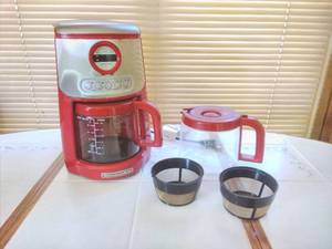 lot 147 image: Red KitchenAid Coffee Maker