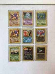 lot 27 image: Lot of 9 Pokmon 2001 1st Edition Cards