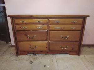lot 45 image: Wooden Lowboy Dresser