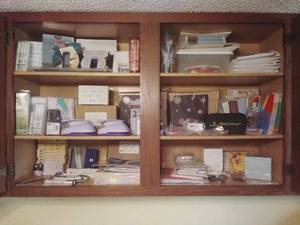 lot 186 image: Cupboard FULL of Craft Supplies