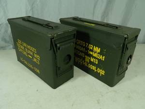 lot 94 image: Pair of 30 Cal. US Military Ammo Cans