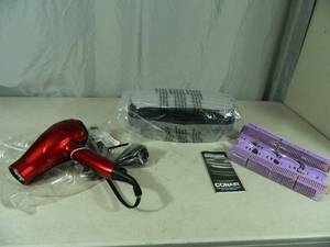 lot 66 image: New Conair Hair Dryer and New Conair Roller Set
