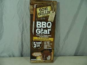 lot 107 image: New 5 Piece Gone Grillin BBQ Gear Set
