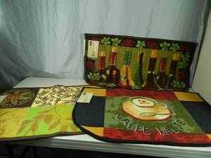 lot 122 image: 3 New Kitchen Rugs
